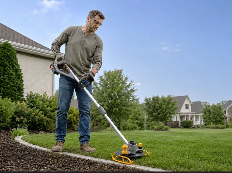 CORVELLAN 3 in 1 Cordless Lawn Care Trimmer 21V with 3 Cutting Heads by Josla