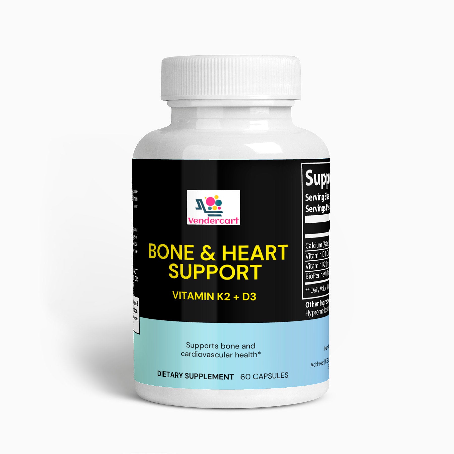 BONE AND HEART SUPPORT WITH VITAMIN K2 AND D3 by Josla