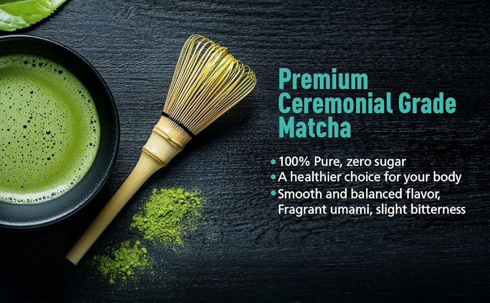 Matcha--Ceremonial Grade Organic Matcha Green Tea Powder,Premium First Harvest Unsweetened,1 0 0 Pure Matcha ForLattes,Smoothies,and Baking 60g 2.1oz-Ships From US-Tea-Coffee Mate by Josla