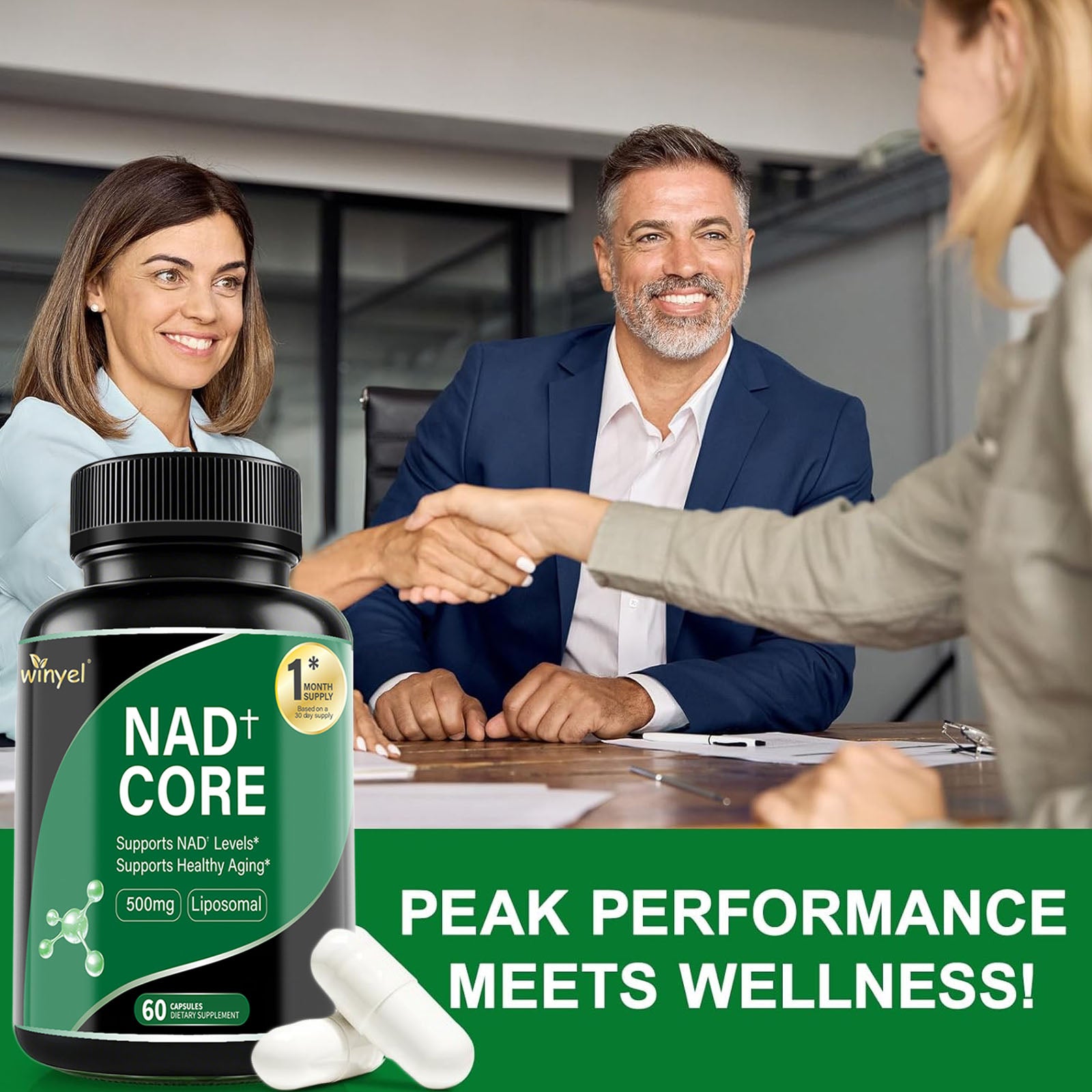 60 Capsules Of High-concentration Liposomal NAD Enhancer - Energy, Focus, And Healthy Aging, Containing Nicotinamide Riboside, Resveratrol, And Rutin - High-quality, High-purity Formula by Josla