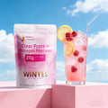 WINYEL Nutrition Clear Protein Collagen Peptides, Raspberry Lemonade, 20g Protein, Zero Sugar, Grass-Fed Whey, 250g by Josla