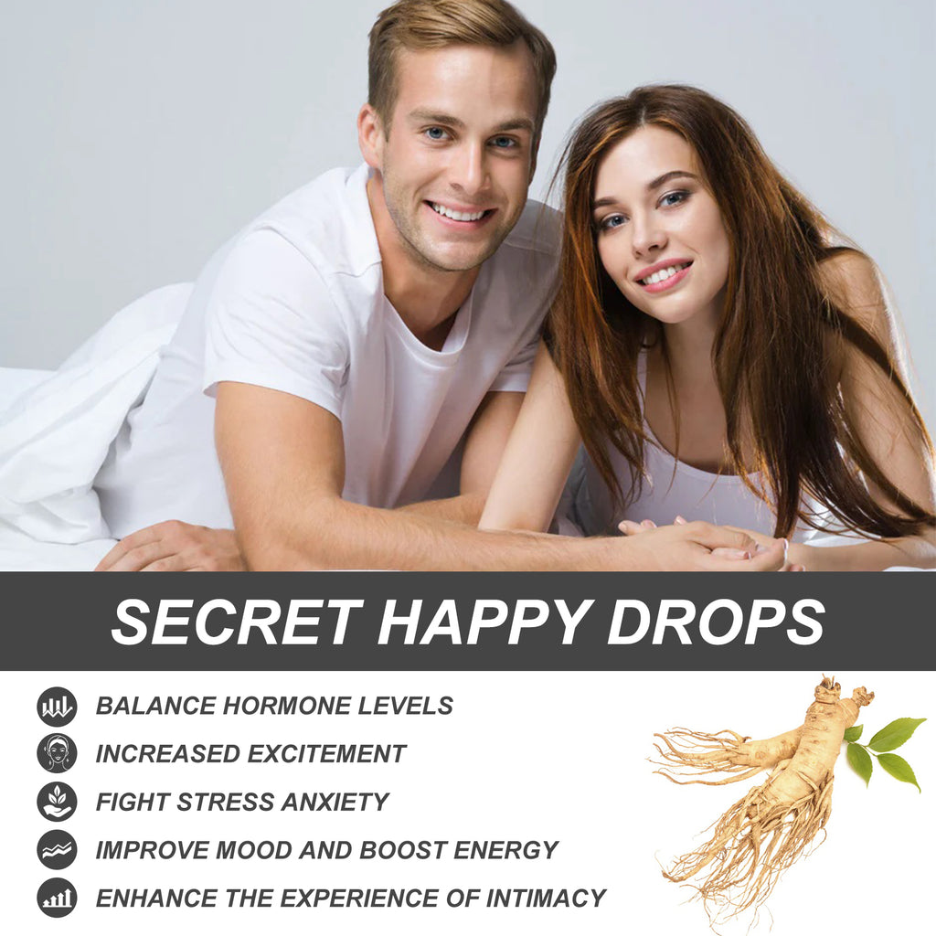Secret Happy Drops, Intimate Support Supplement With Muira Puama & Tribulus Terrestris Extract, Boost Energy & Enhance Intimate Connection For Couples, 30ml Oral Liquid by Josla