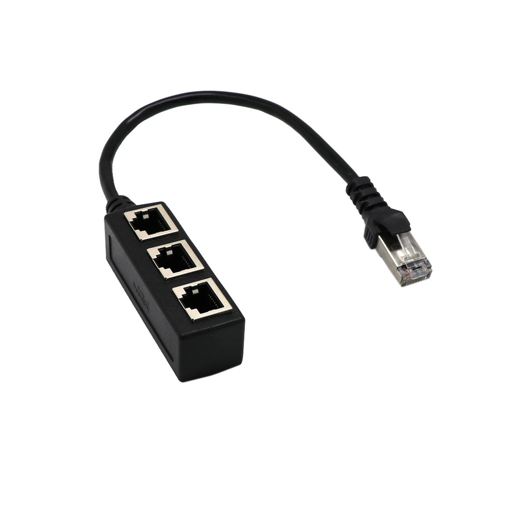 Network Cable Adapter Cable Connecting Line One Male 3 Bus CATE 6 Line by Josla