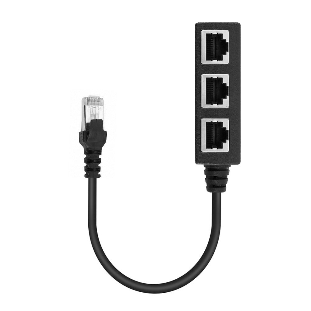 Network Cable Adapter Cable Connecting Line One Male 3 Bus CATE 6 Line by Josla
