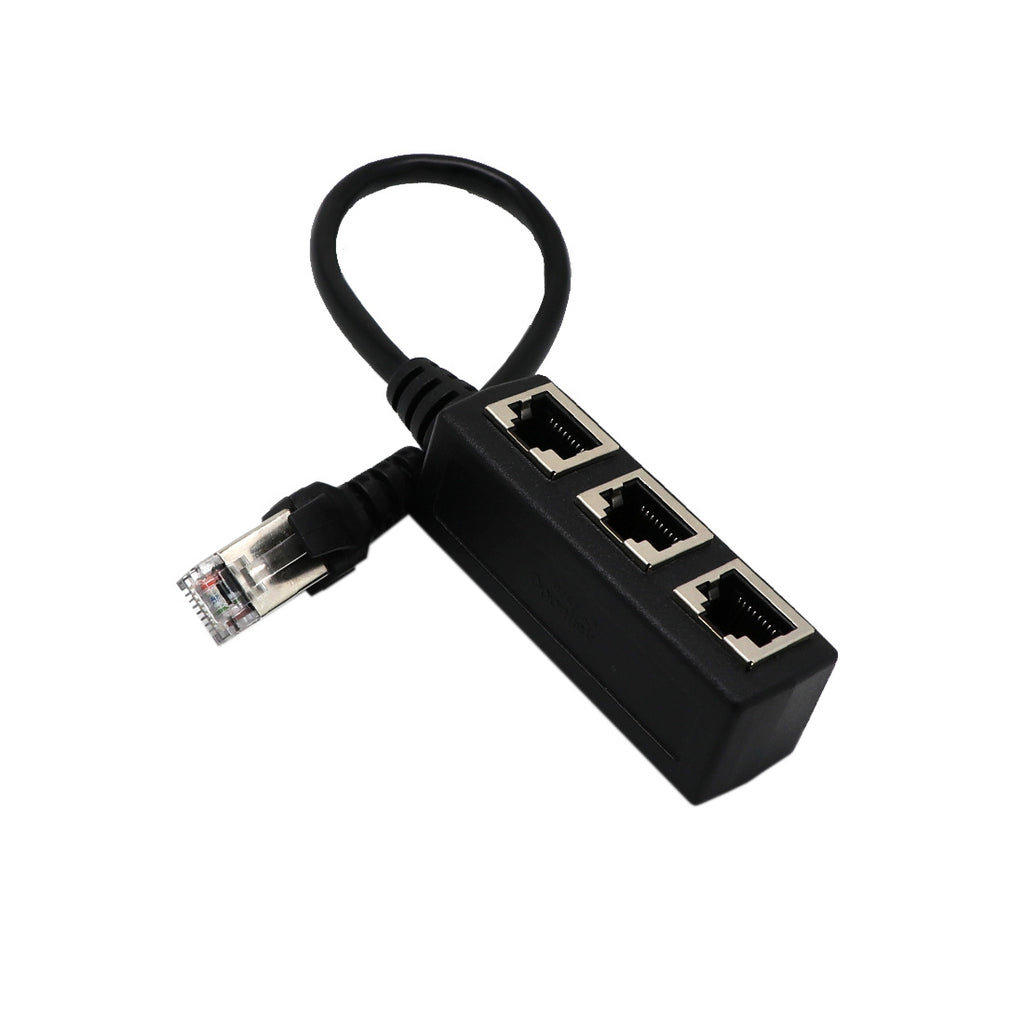 Network Cable Adapter Cable Connecting Line One Male 3 Bus CATE 6 Line by Josla