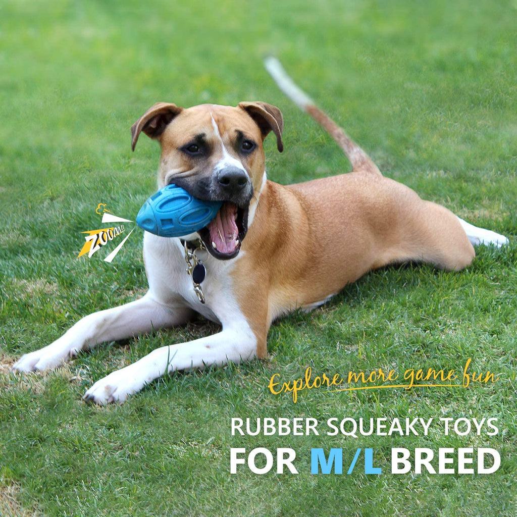 Pet Supplies Dog Toys Rubber Sounding Rugby Wear-Resistant Bite-Resistant Sounding Dog Ball by Josla