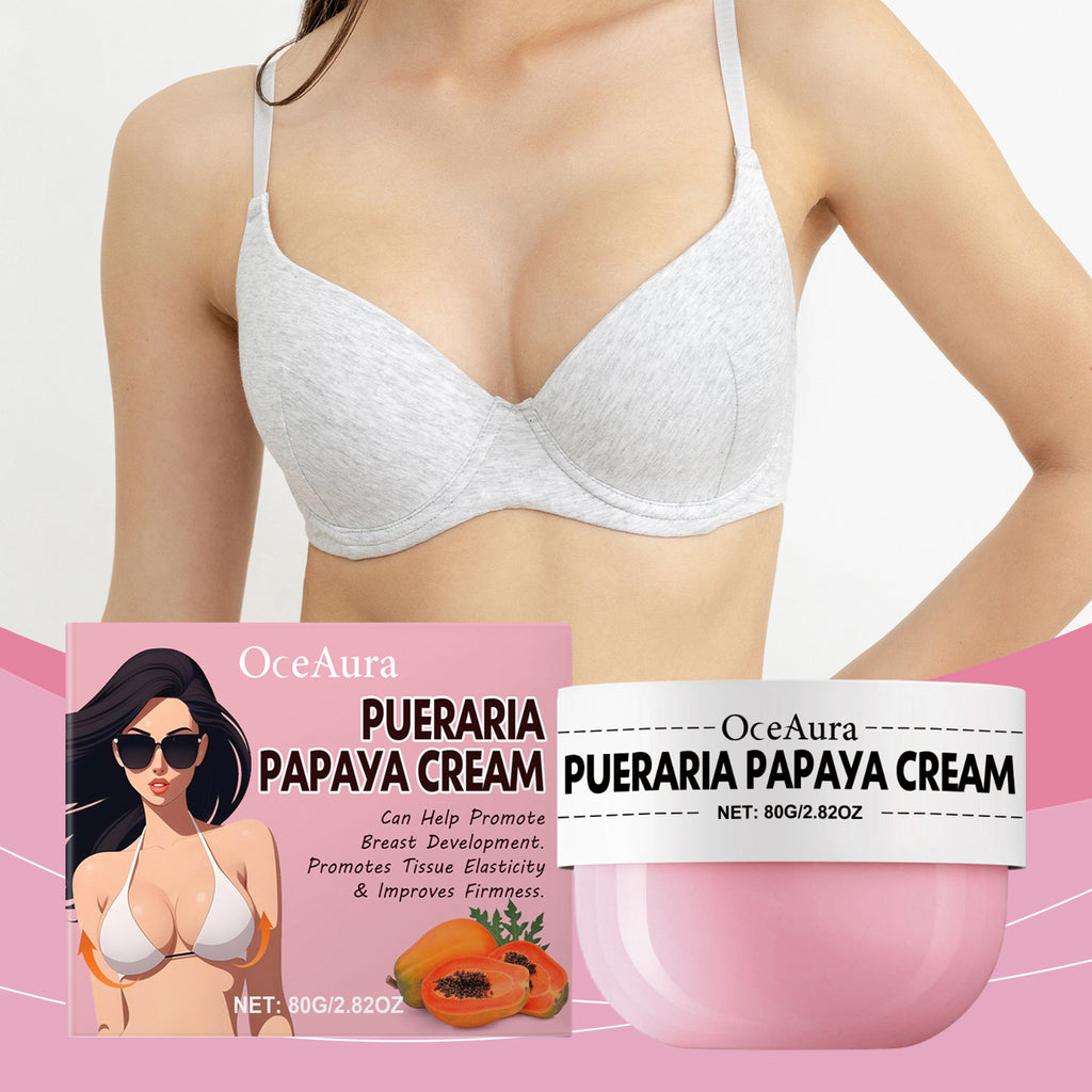 OceAura Pueraria Papaya Chest Care Moisturizing Moisturizing Elastic Firming Care Body Massage Cream by Josla