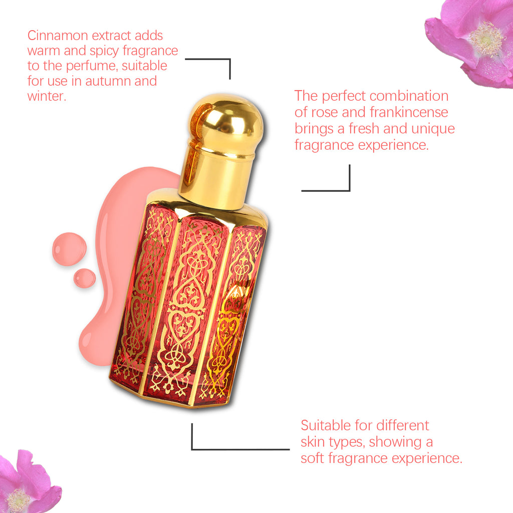Arabian Roll On Perfume Oil, Rose Mood, Long Lasting Women Fragrance, 12ml by Josla