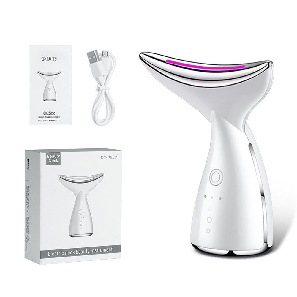 EMS Microcurrent Neck Face Beauty Device With 3 Colors LED Photon Therapy Skin Tighten Reduce Double Chin Face Lifting Devices by Josla