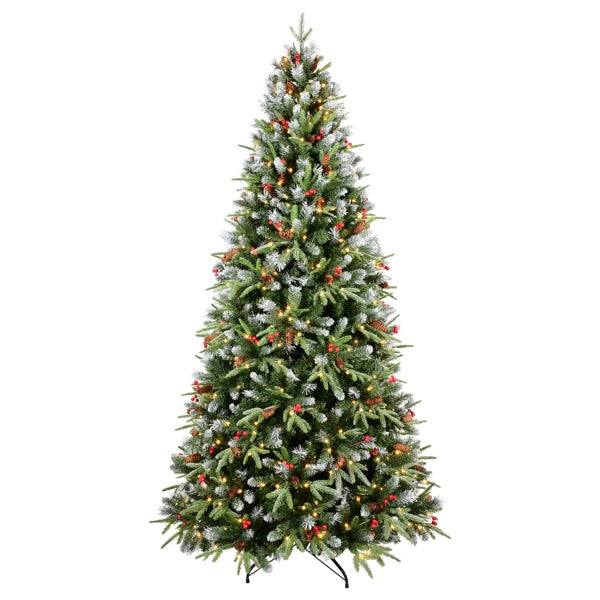 Artificial 7ft Green LED-lit Christmas Tree With 2178PE PVC Mixed Branch Tips by Josla