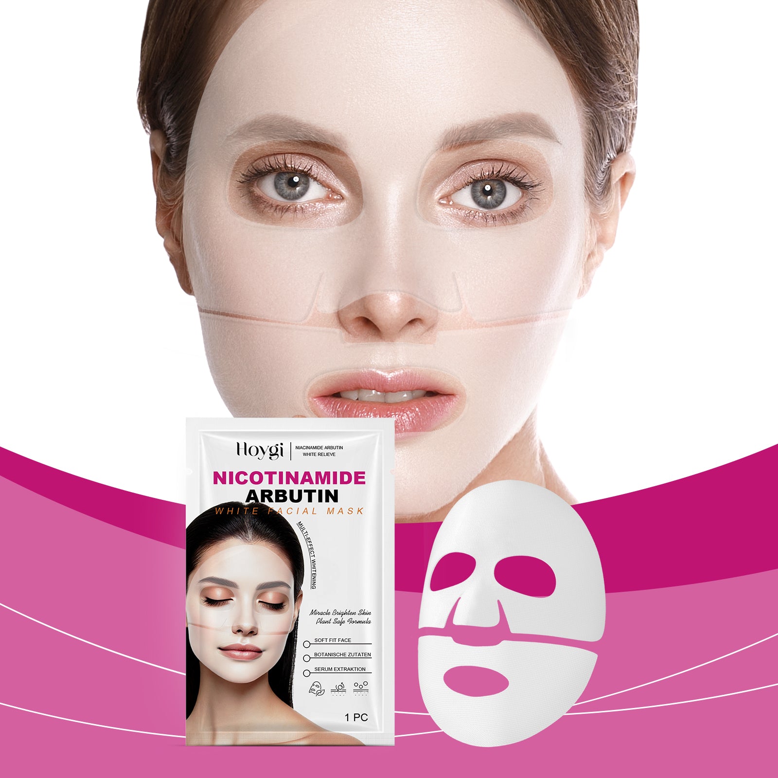 Hoygi Nicotinamide Arbutin Moisturizing Mask (Bag) Facial Skin Hydrating, Moisturizing, Firming And Nourishing Essence Mask by Josla