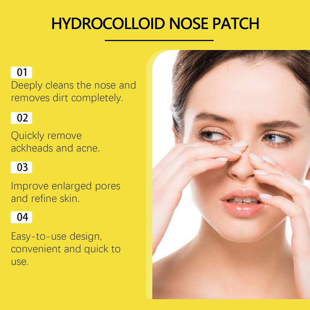 Hoygi Hydrocolloid Nose Patch, Hydrocolloid Invisible Concealer To Remove Blackheads And Acne Facial Pore Cleaning Nose Patch by Josla