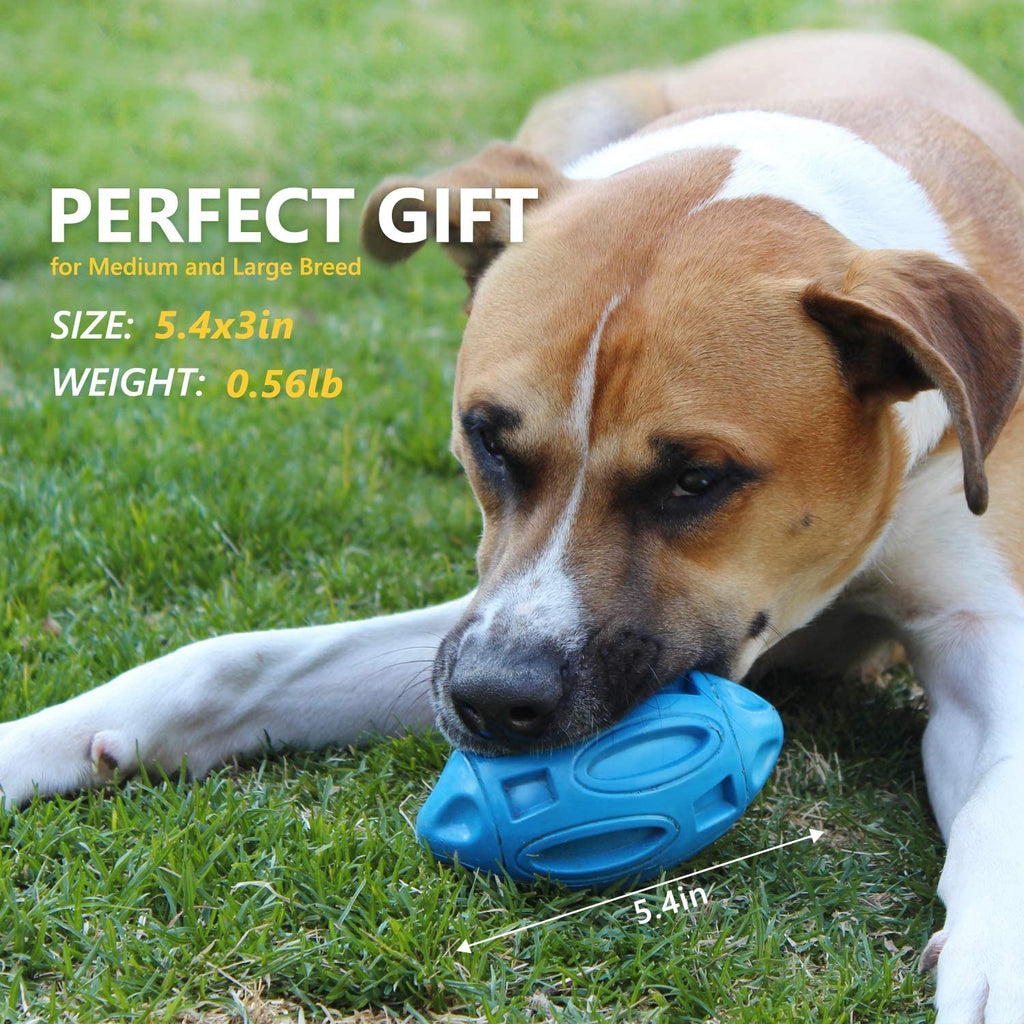 Pet Supplies Dog Toys Rubber Sounding Rugby Wear-Resistant Bite-Resistant Sounding Dog Ball by Josla