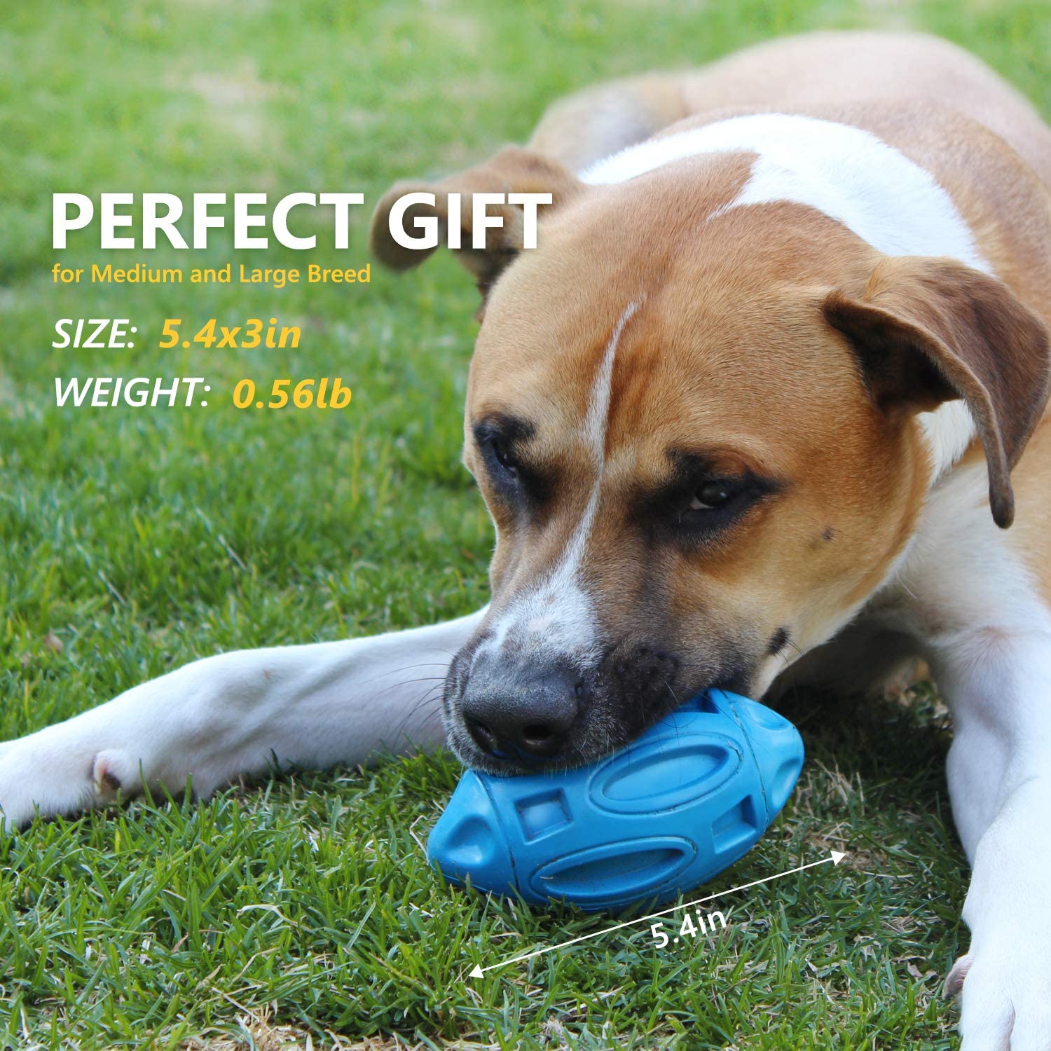 Pet Supplies Dog Toys Rubber Sounding Rugby Wear-Resistant Bite-Resistant Sounding Dog Ball by Josla