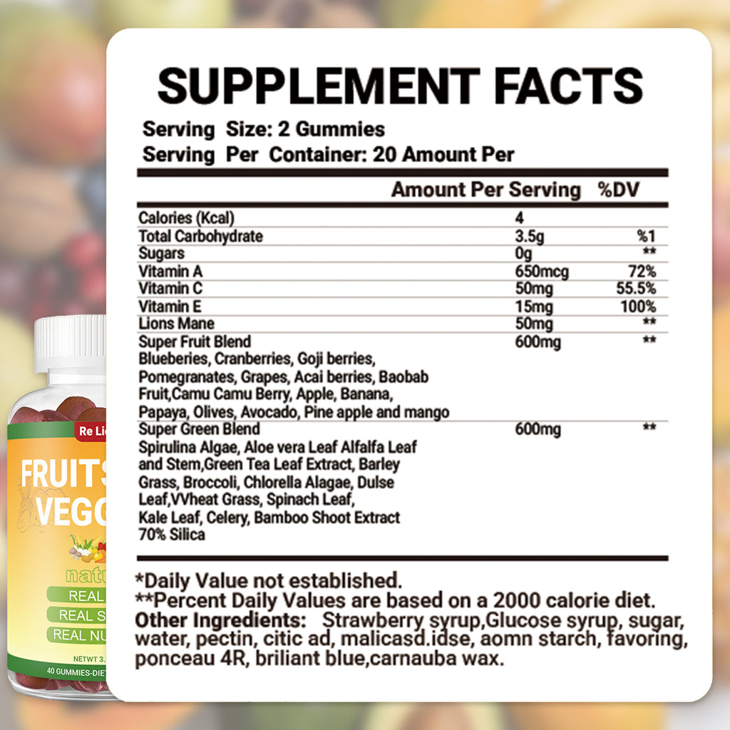 Ketogenic Diet Fruit And Vegetable Gummies by Josla