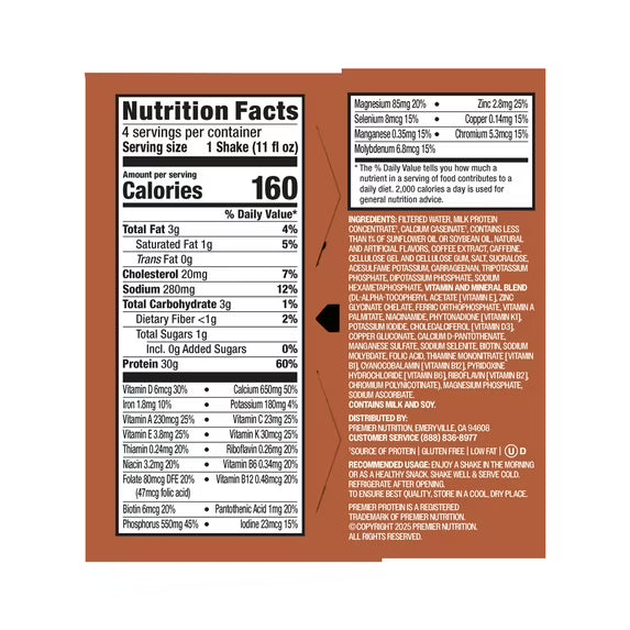 Premier Protein Shake, Coffeehouse Caramel Machiatto, 30g Protein, 11 Fl Oz, 4 Ct by Josla Marketplace