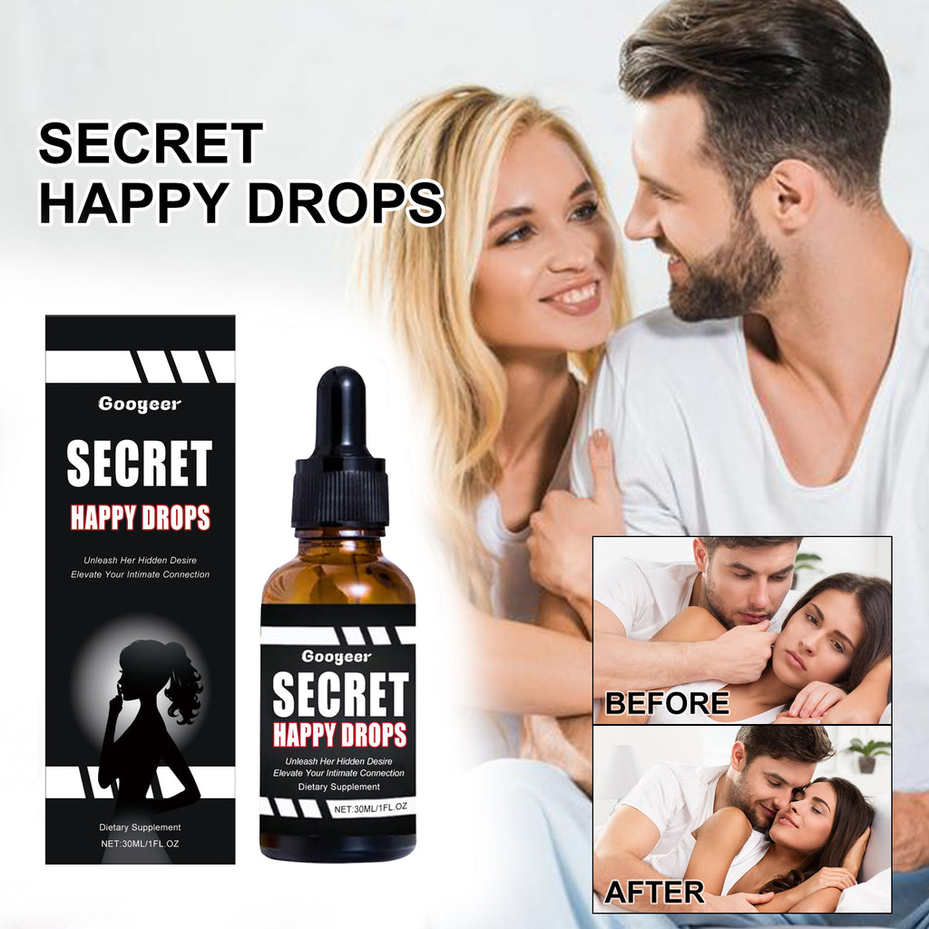Secret Happy Drops, Intimate Support Supplement With Muira Puama & Tribulus Terrestris Extract, Boost Energy & Enhance Intimate Connection For Couples, 30ml Oral Liquid by Josla