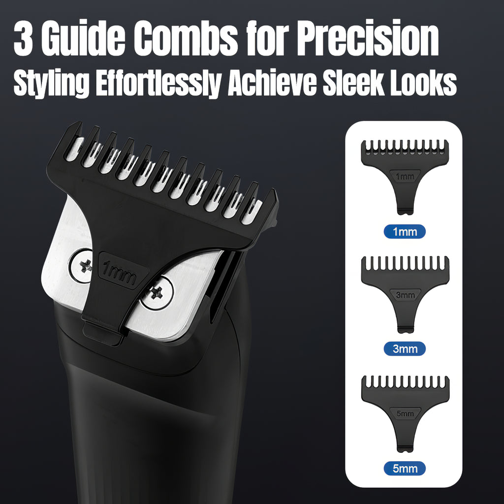 Beard Trimmer, 3 In 1 Hair Clippers And Mens Grooming Kit, Face, Nose, Ear Hair Trimmer - Black by Josla