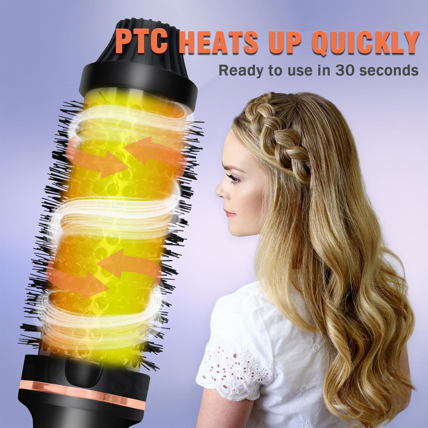 Hot-Air Brushes Thermal Brush 1.5 Inch Curling Iron Volumizing Brush by Josla