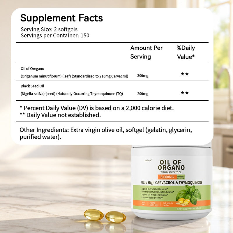 RELIERRE Oregano Oil Soft Capsules by Josla