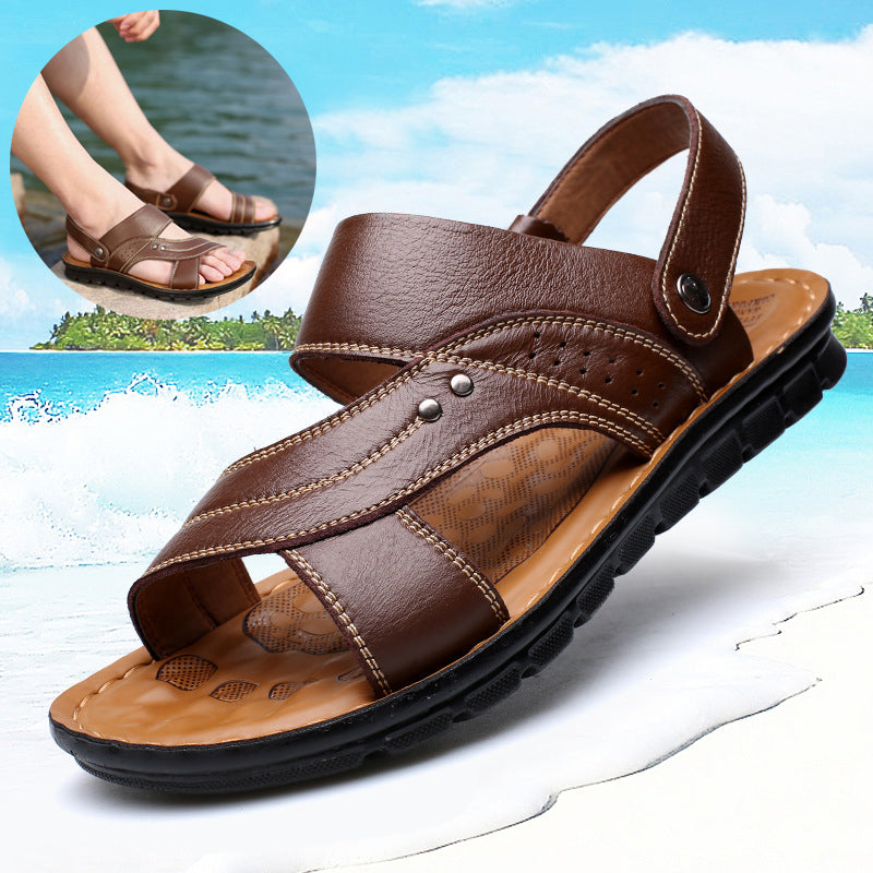 Men Sandals Summer Beach Shoes Adjustable Back Strap Design Slippers Slides by Josla