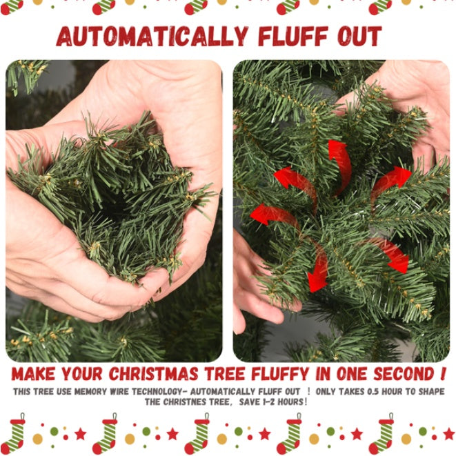 Artificial 5ft Green Christmas Tree With 694PVC Hard Needle Mixed Branch Tips by Josla