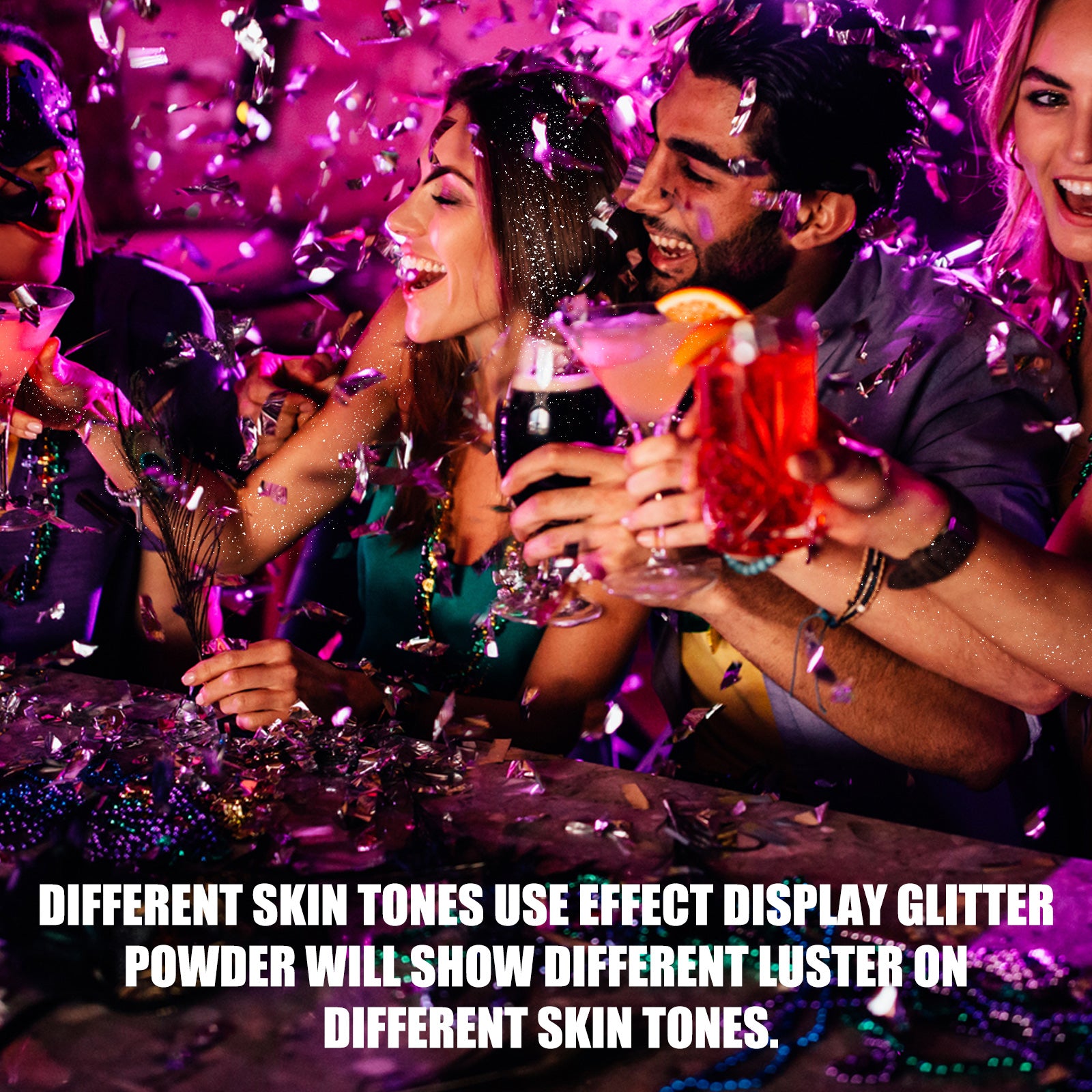 Shiny Glitter Spray, Body Hair Clothes Highlight Shimmer Spray For Halloween Club Party, Long Lasting Sparkle Glitter For Skin Outfits, 60ML by Josla