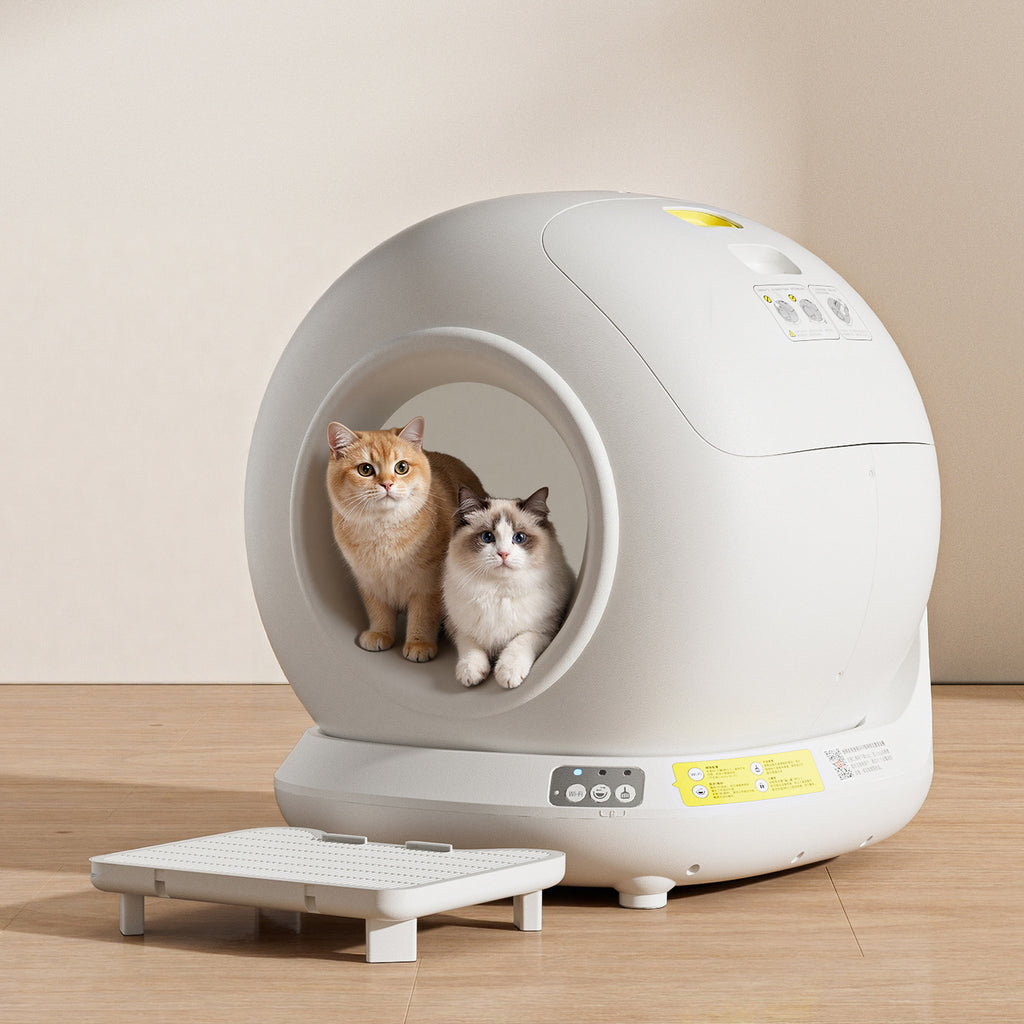 Fully Enclosed Automatic Self-cleaning Cat Litter Box With Extra-large Tray To Prevent Litter Tracking by Josla