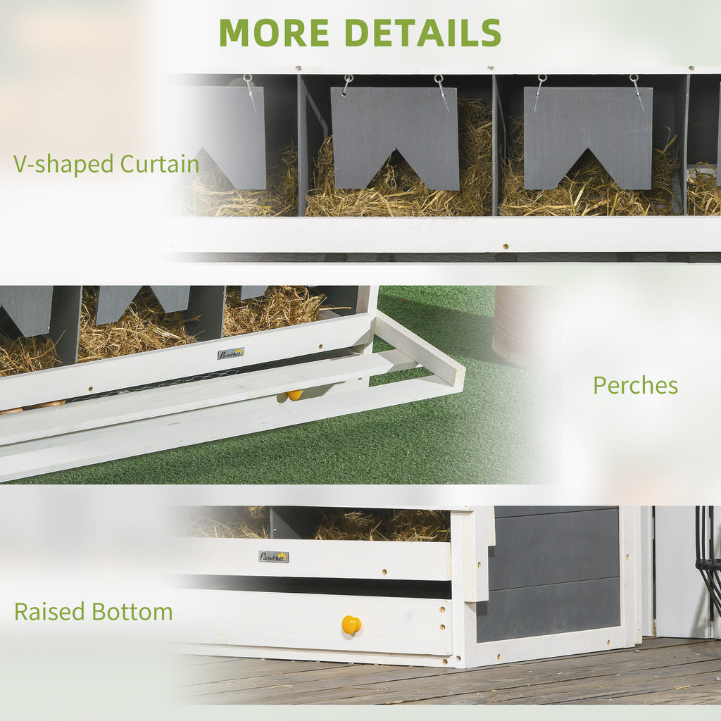 Chicken Nesting Box, 8 Compartment Wood Laying Boxes For Chicken Coop by Josla