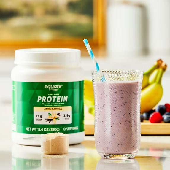 Equate Plant-Based Protein Supplement, Smooth Vanilla, 13.4 Ounces by Josla Marketplace