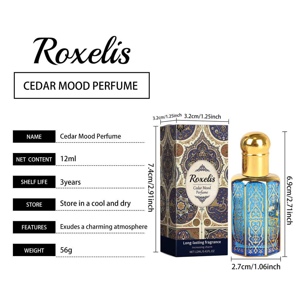 Cedar Mood Arabian Roll On Perfume Oil, Long Lasting Woody Fragrance For Men Women, 12ml by Josla
