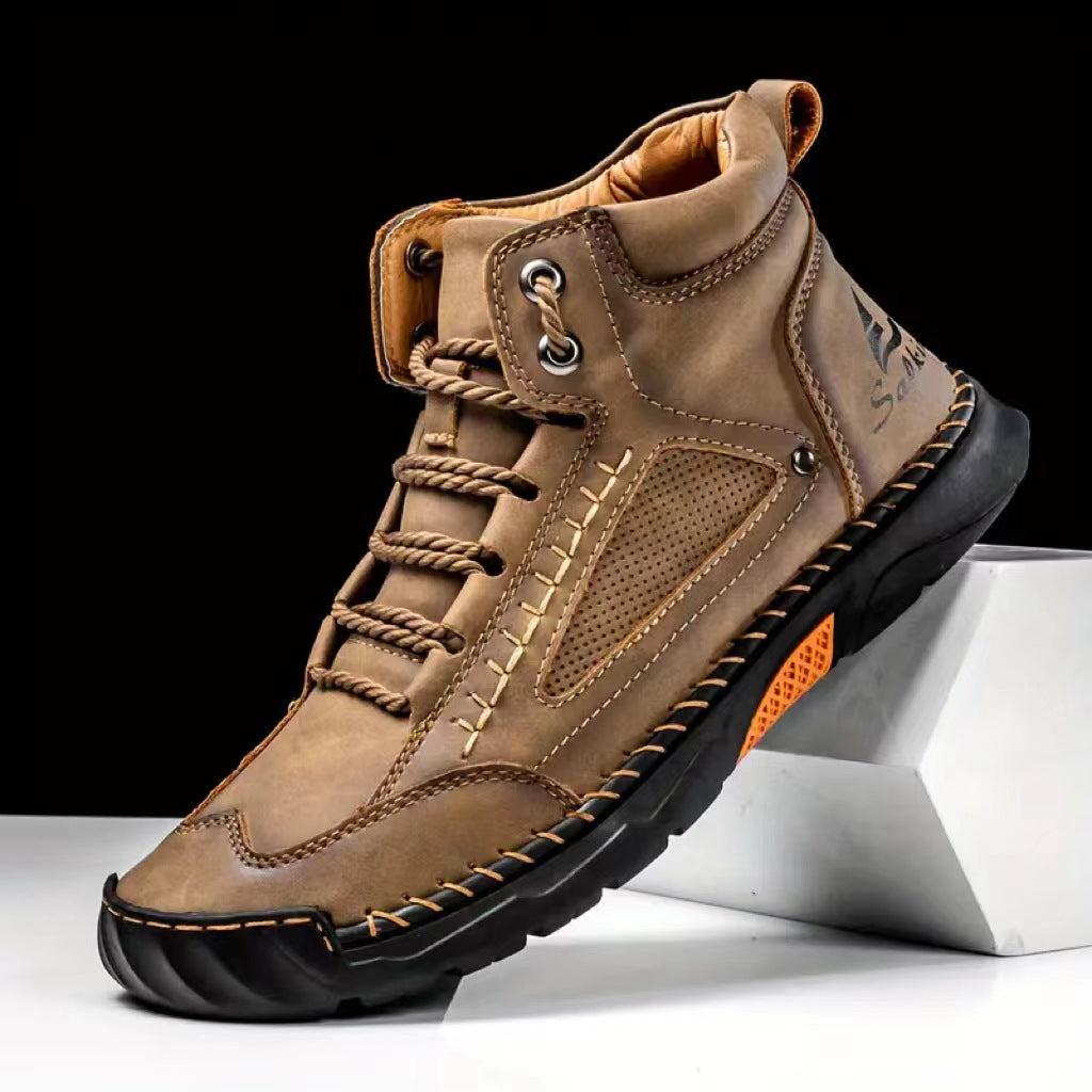 Hand Sewn Ankle Boots With Flat Straps And Casual Shoes by Josla
