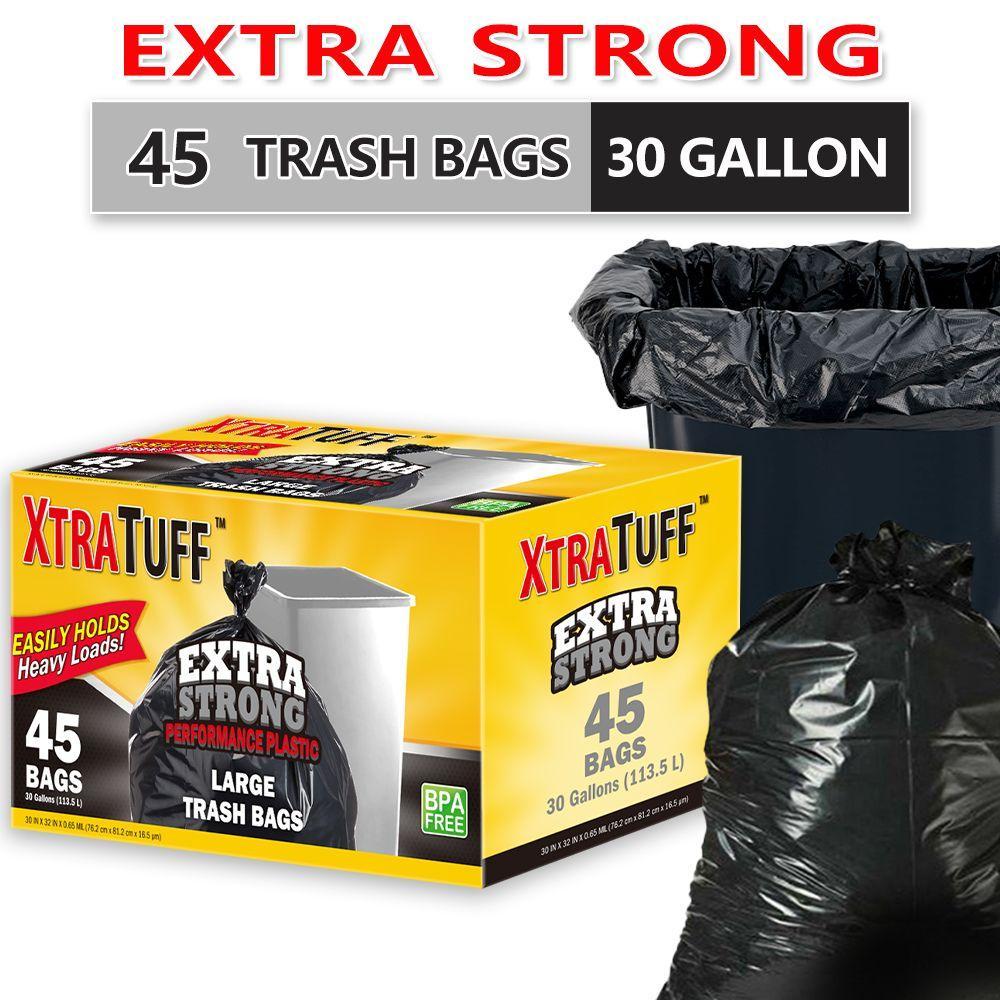 45 Extra-thick, Leak-proof Garbage Bags, Suitable For Home, Commercial, And Various Other Uses. A Great Helper For Home Cleaning. by Josla
