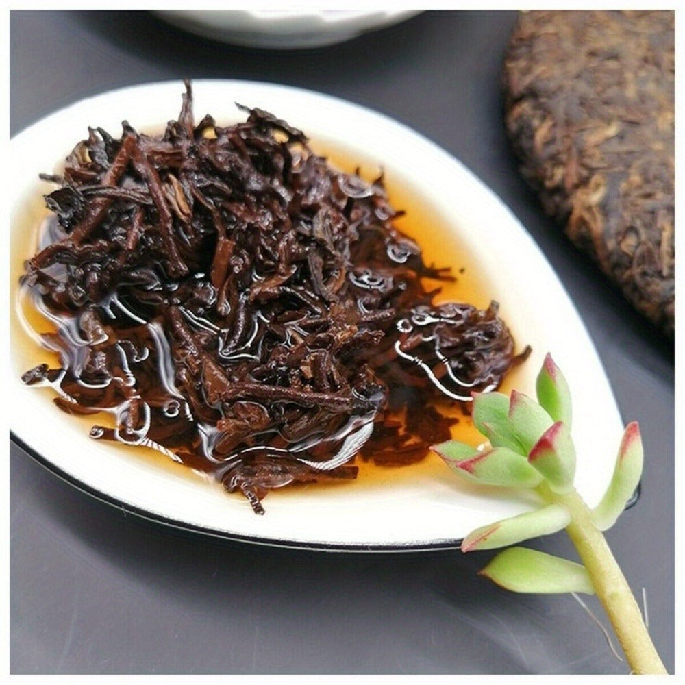 357g Aged Raw Pu-erh Tea Cake Yunnan Ancient Tree, Traditional Chinese Puer Tea by Josla