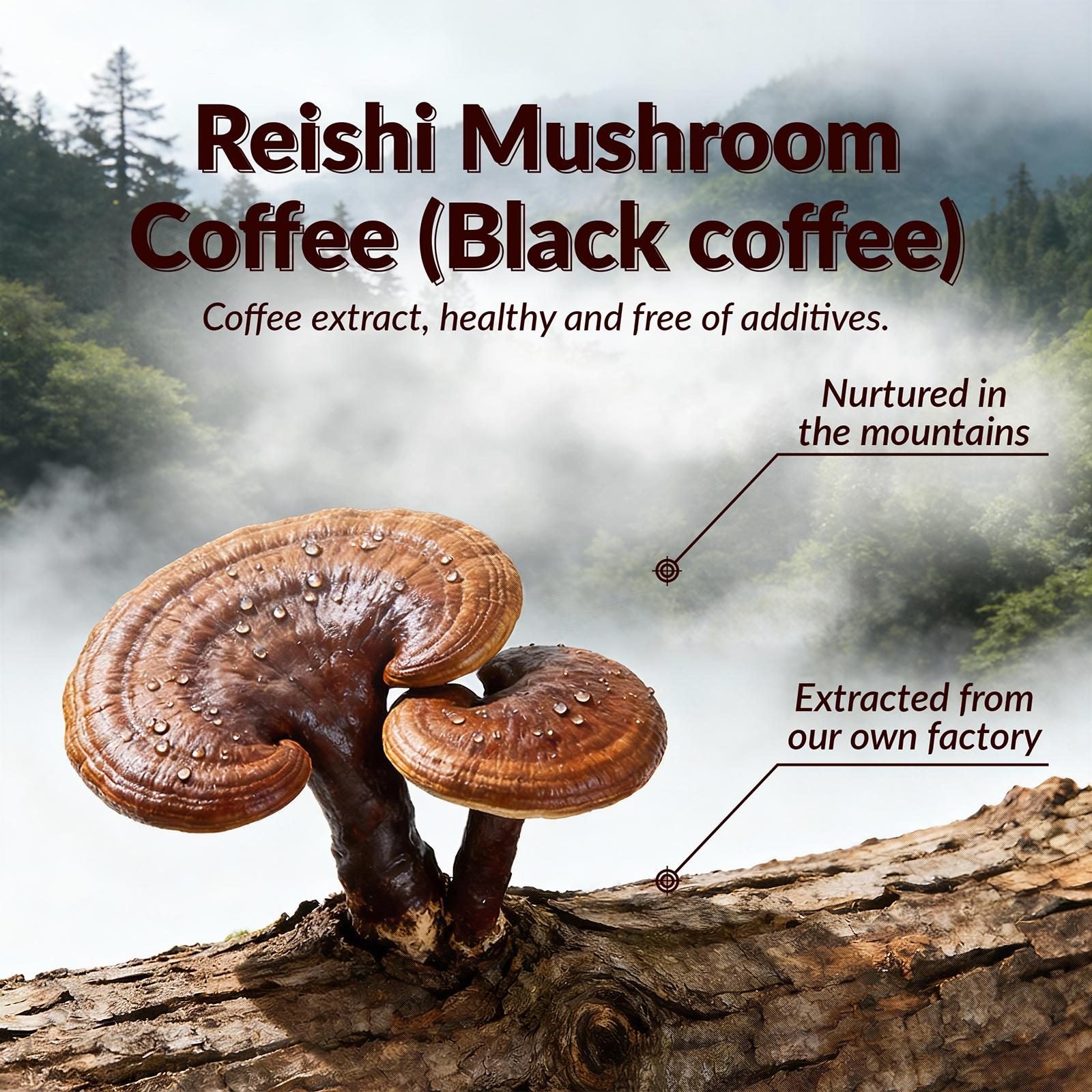 Reishi Mushroom Coffee, 20g Per Sachet, 20 Sachets Total, Instant Mushroom Coffee, Refreshing & Invigorating, Ideal For Parties & Holiday Gifts by Josla