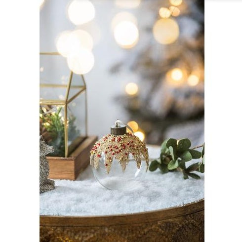 D3 Christmas Ball Ornaments, Glass Decorative Hanging Ball Christmas Tree Ornaments For Holiday Party Decorations, Set Of 12 by Josla