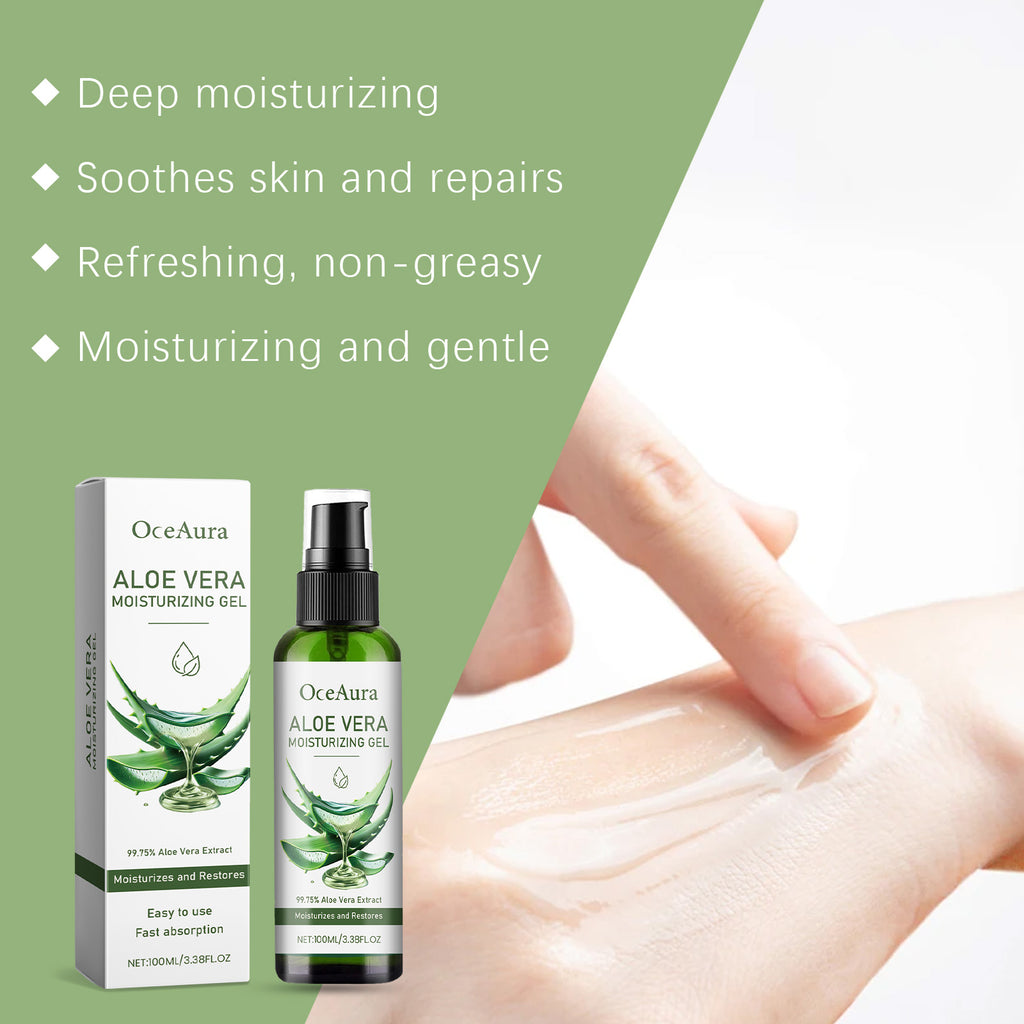 OceAura Aloe Vera Moisturizing Gel Gently Nourishes Facial Skin, Moisturizing And Refreshing Aloe Vera Gel by Josla
