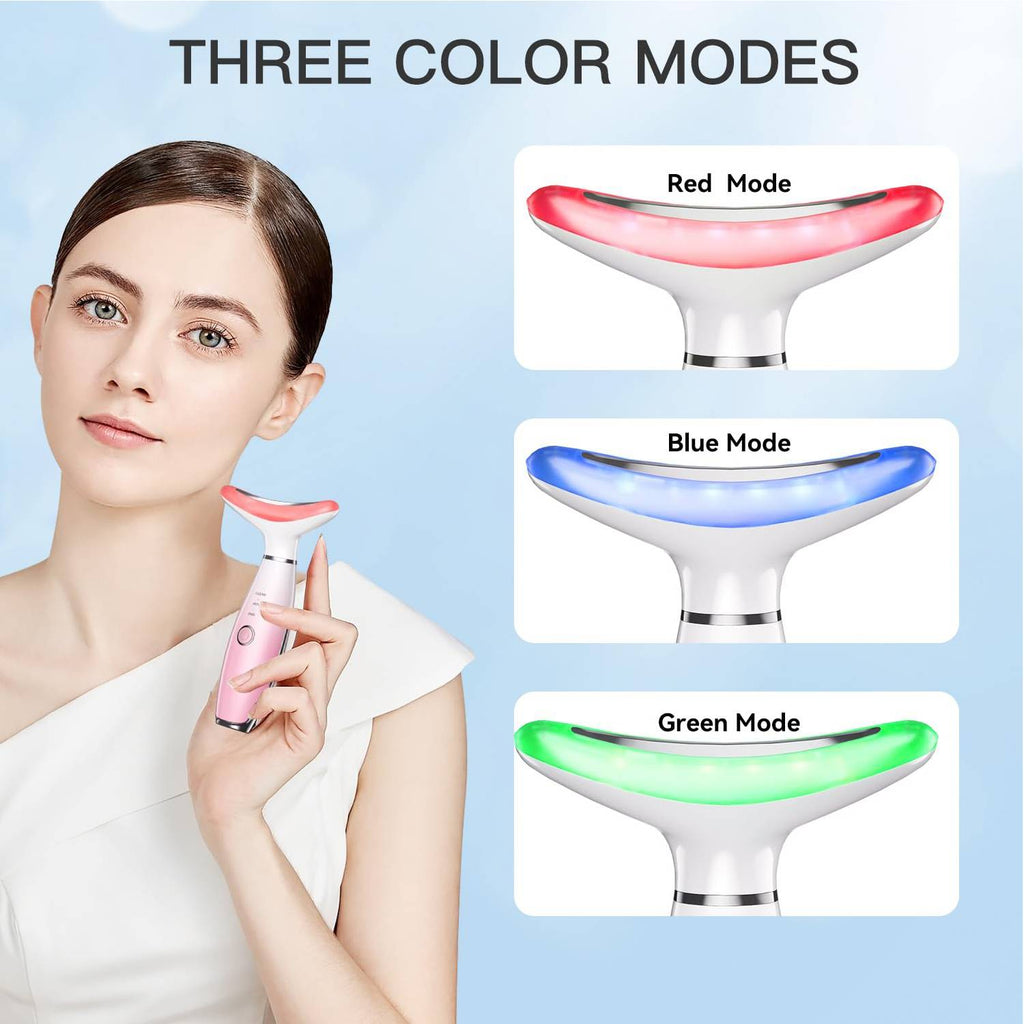 Skin Care Neck Face Massage Tool With Thermals, 3-in-1 Facial Massager by Josla