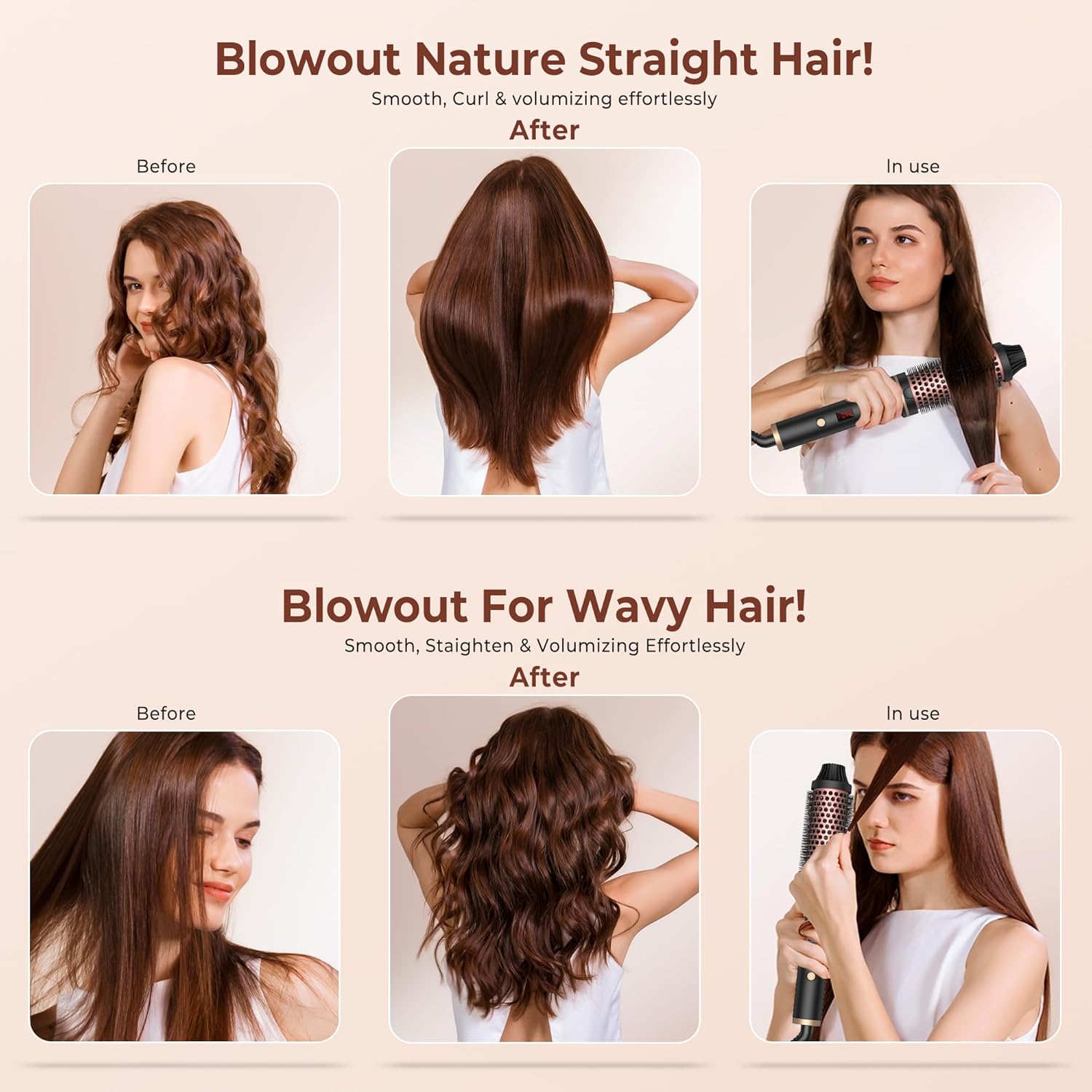 Hot-Air Brushes Thermal Brush 1.5 Inch Curling Iron Volumizing Brush by Josla