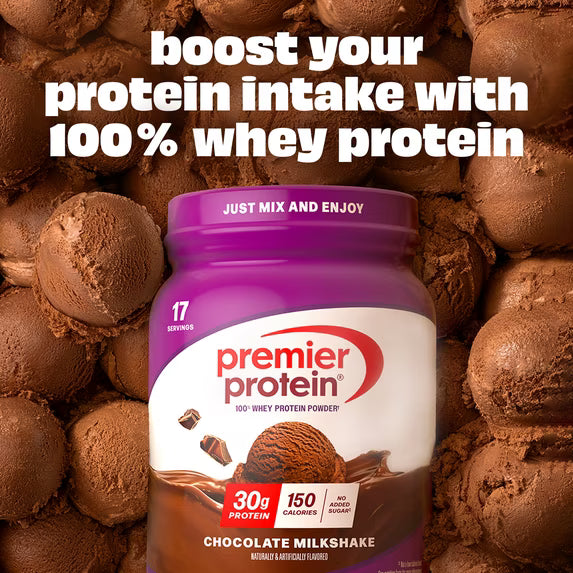 Premier Protein 100% Whey Protein Powder, Chocolate Milkshake, 30g Protein, 24.5 oz, 1.5 lb by Josla Marketplace