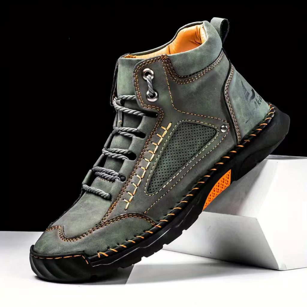 Hand Sewn Ankle Boots With Flat Straps And Casual Shoes by Josla