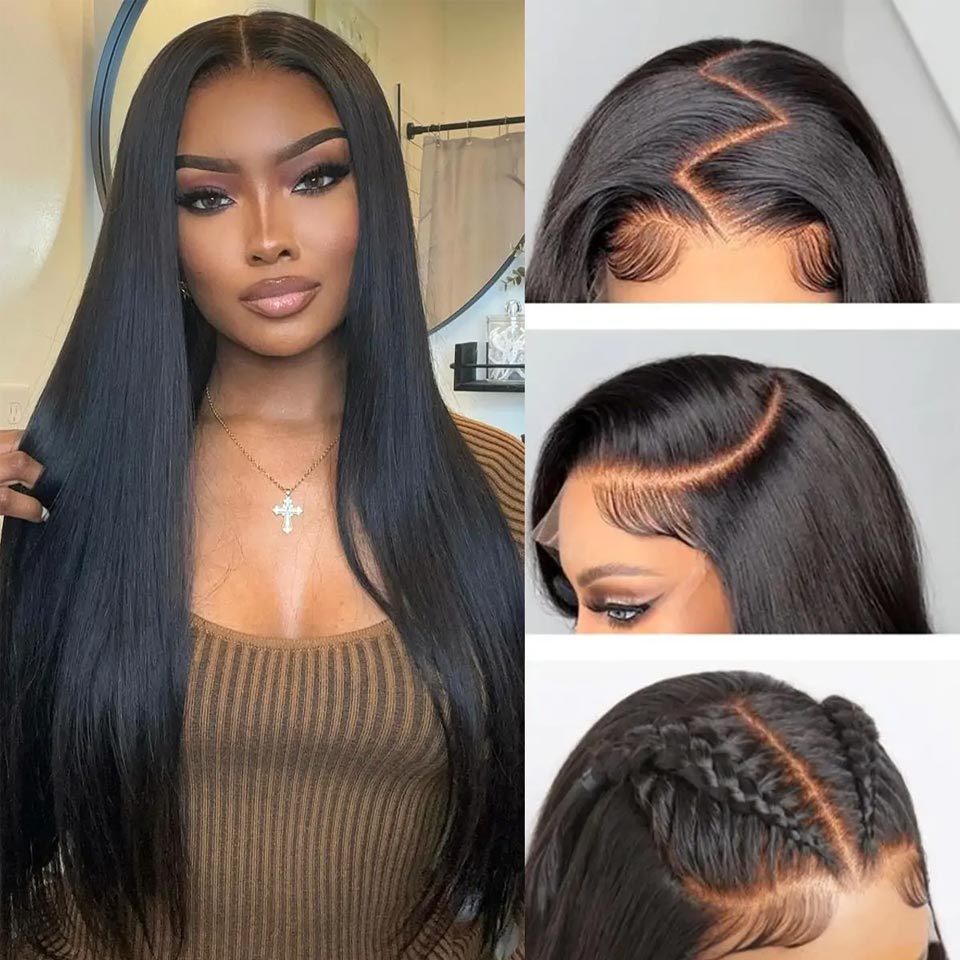 4x4 Lace Human Hair Wig Natural Color, Straight Texture, Density by Josla