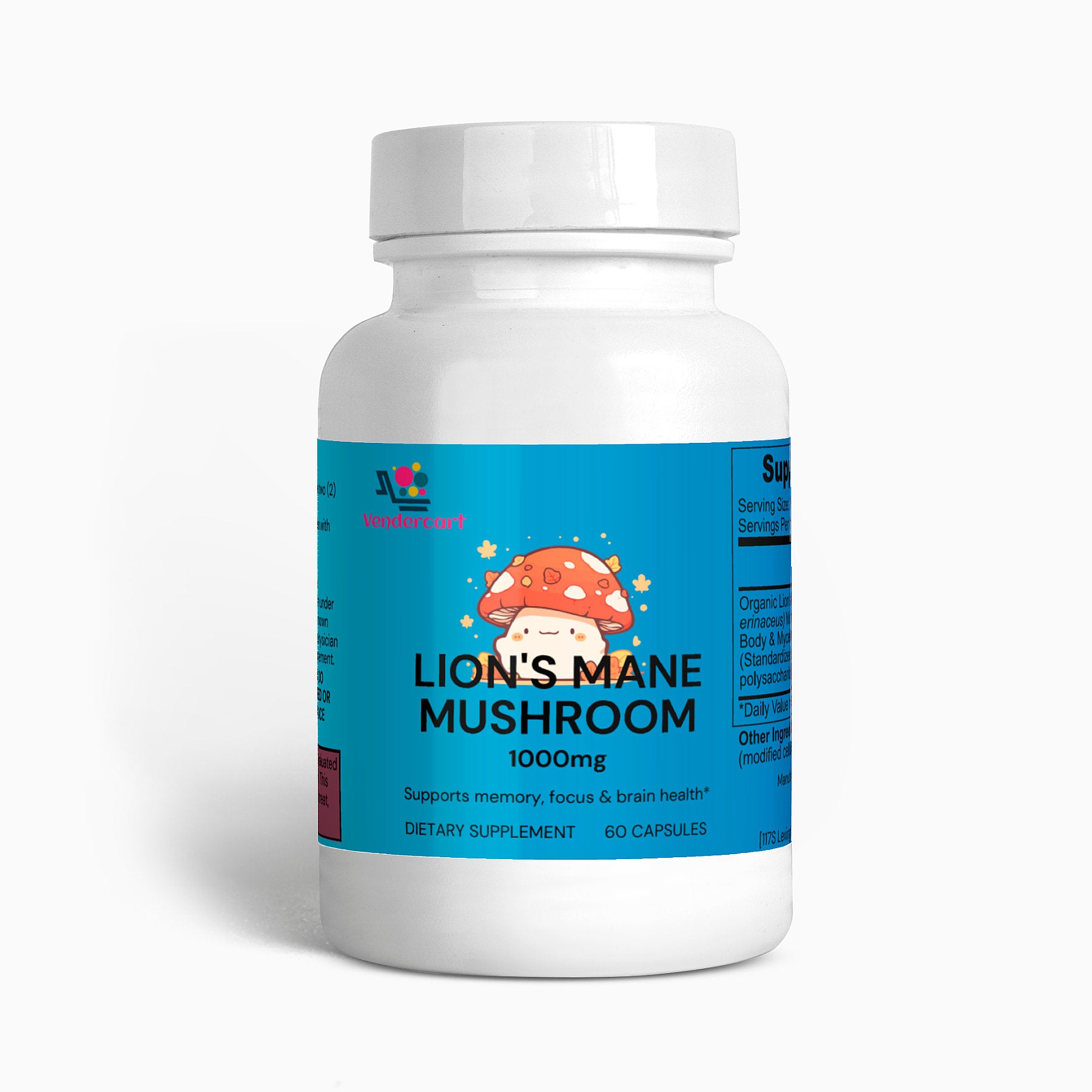 Lions Mane Mushroom Supplement Cognitive Support, Focus, Mood Boost, And Recovery For Athletes by Josla
