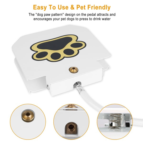 Dog Water Fountain Outdoor,No Electricity Step-On Activated Pet Sprinkler,Paw-Controlled Drinking Dispenser For Large & Small Dogs,Automatic Waterer For Yard, Garden, Lawn by Josla