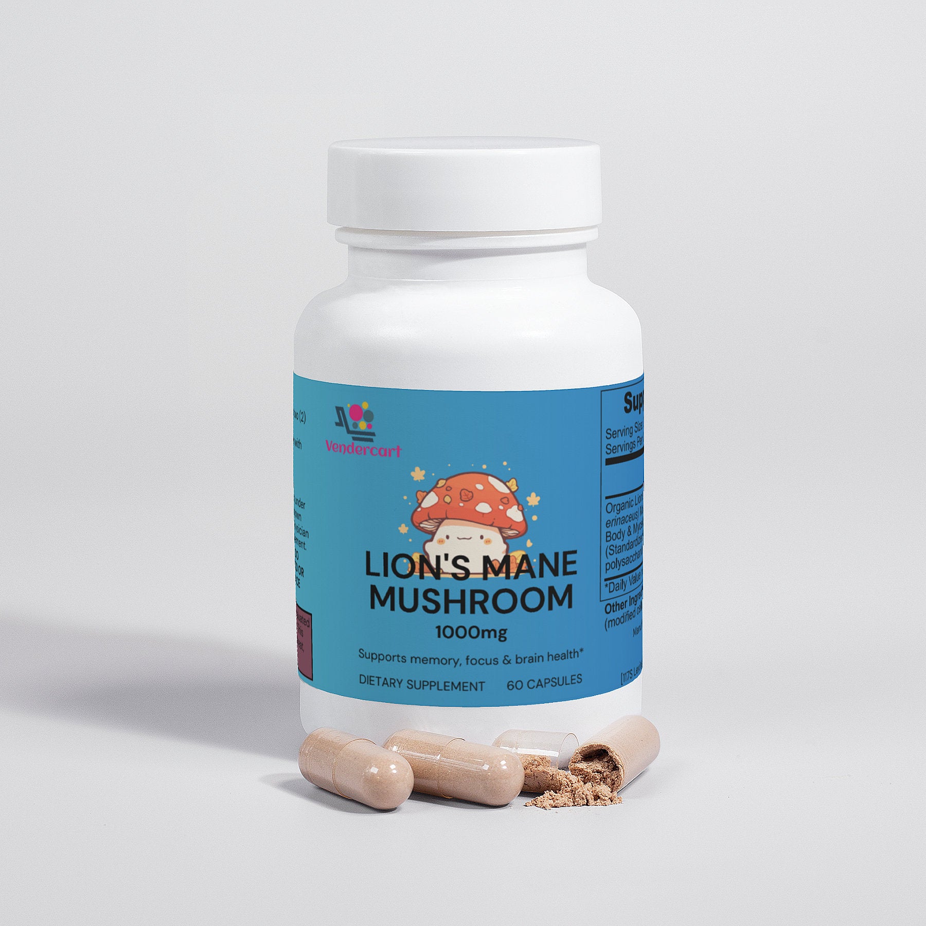 Lions Mane Mushroom Supplement Cognitive Support, Focus, Mood Boost, And Recovery For Athletes by Josla