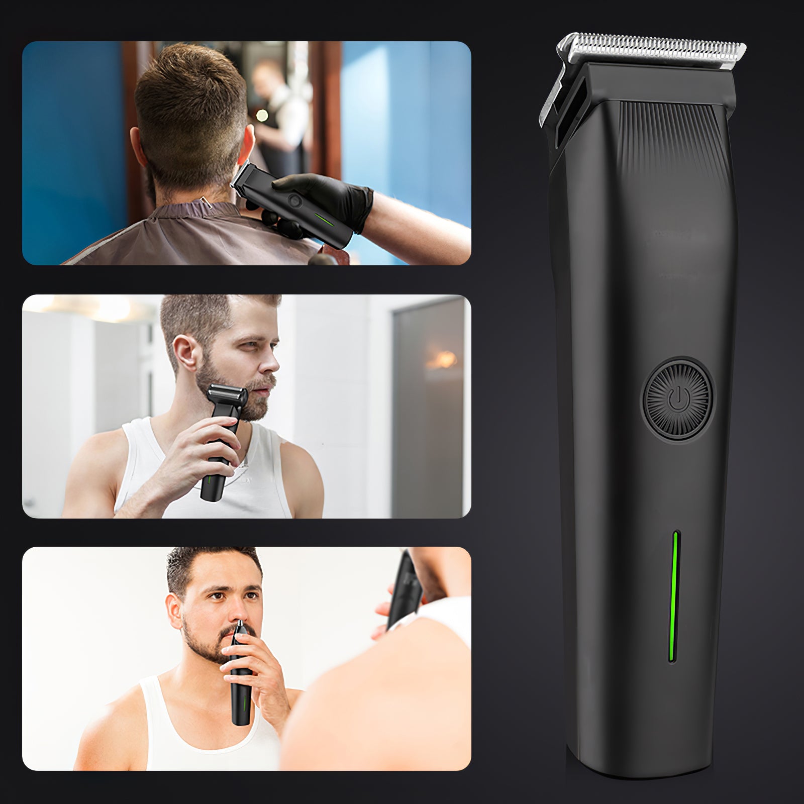 Beard Trimmer, 3 In 1 Hair Clippers And Mens Grooming Kit, Face, Nose, Ear Hair Trimmer - Black by Josla