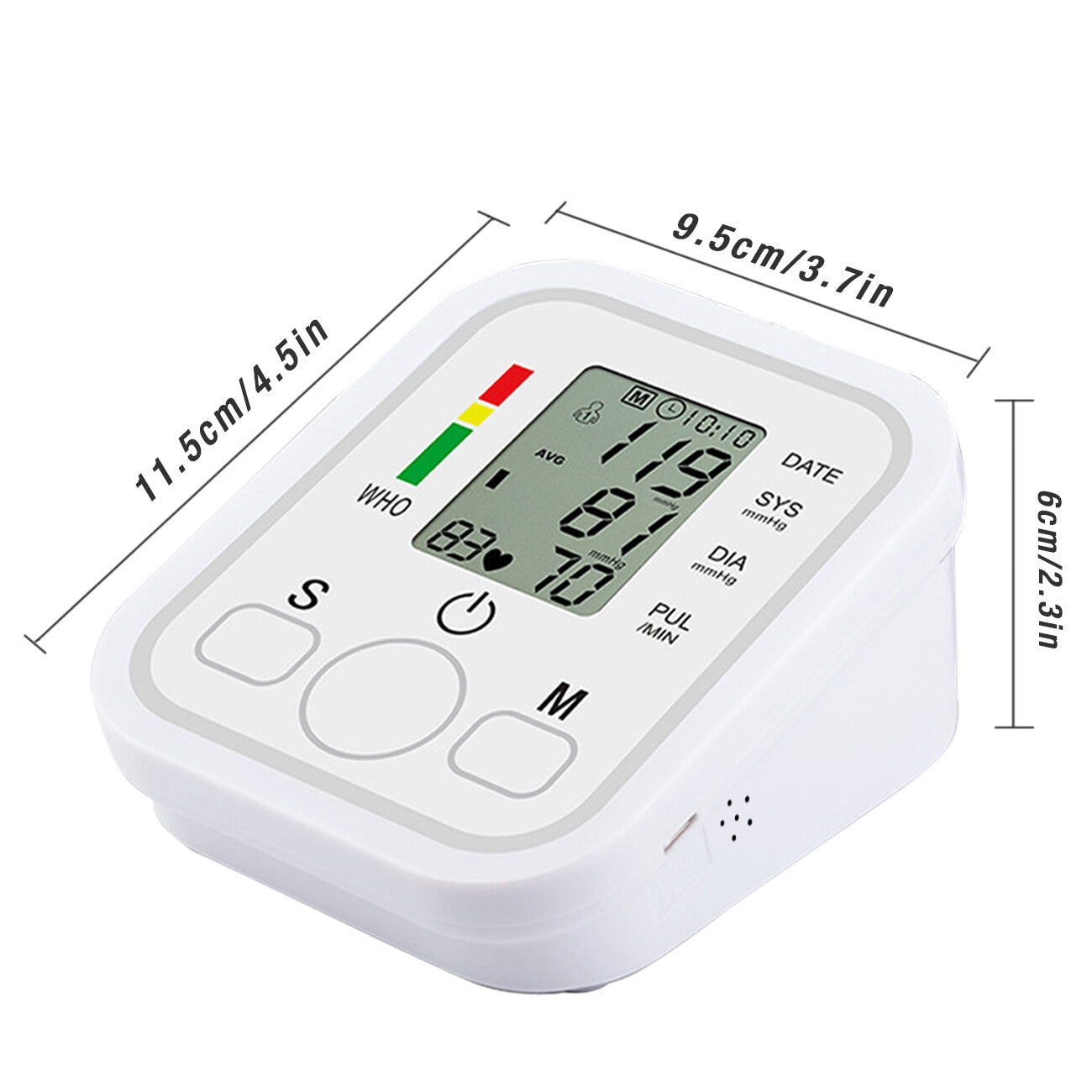 Automatic Upper Arm Blood Pressure Monitor Pulse Meter BP Machine Voice Talking by Josla
