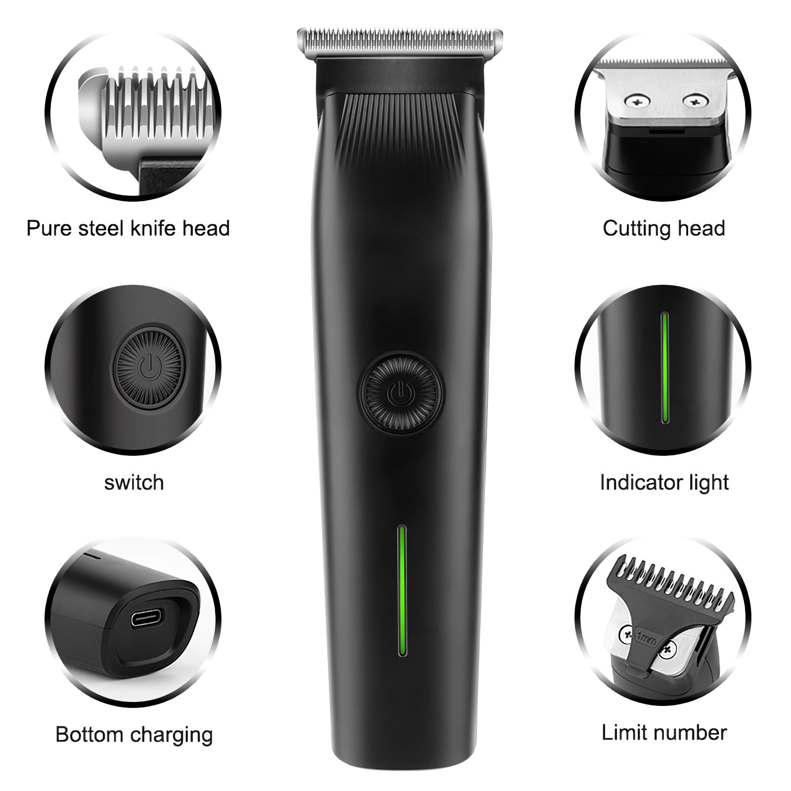Beard Trimmer, 3 In 1 Hair Clippers And Mens Grooming Kit, Face, Nose, Ear Hair Trimmer - Black by Josla