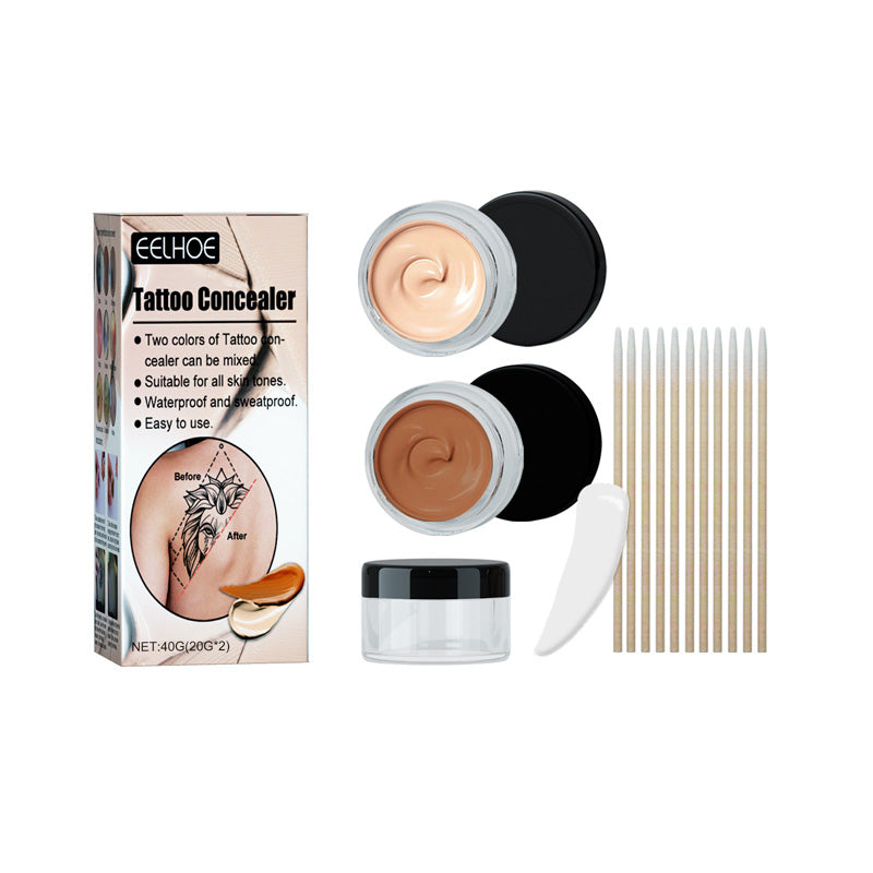 Tattoo Cover Up Makeup Waterproof, Professional Tattoo Concealer Use On Body, For Legs, Dark Spots, Scars, Vitiligo by Josla