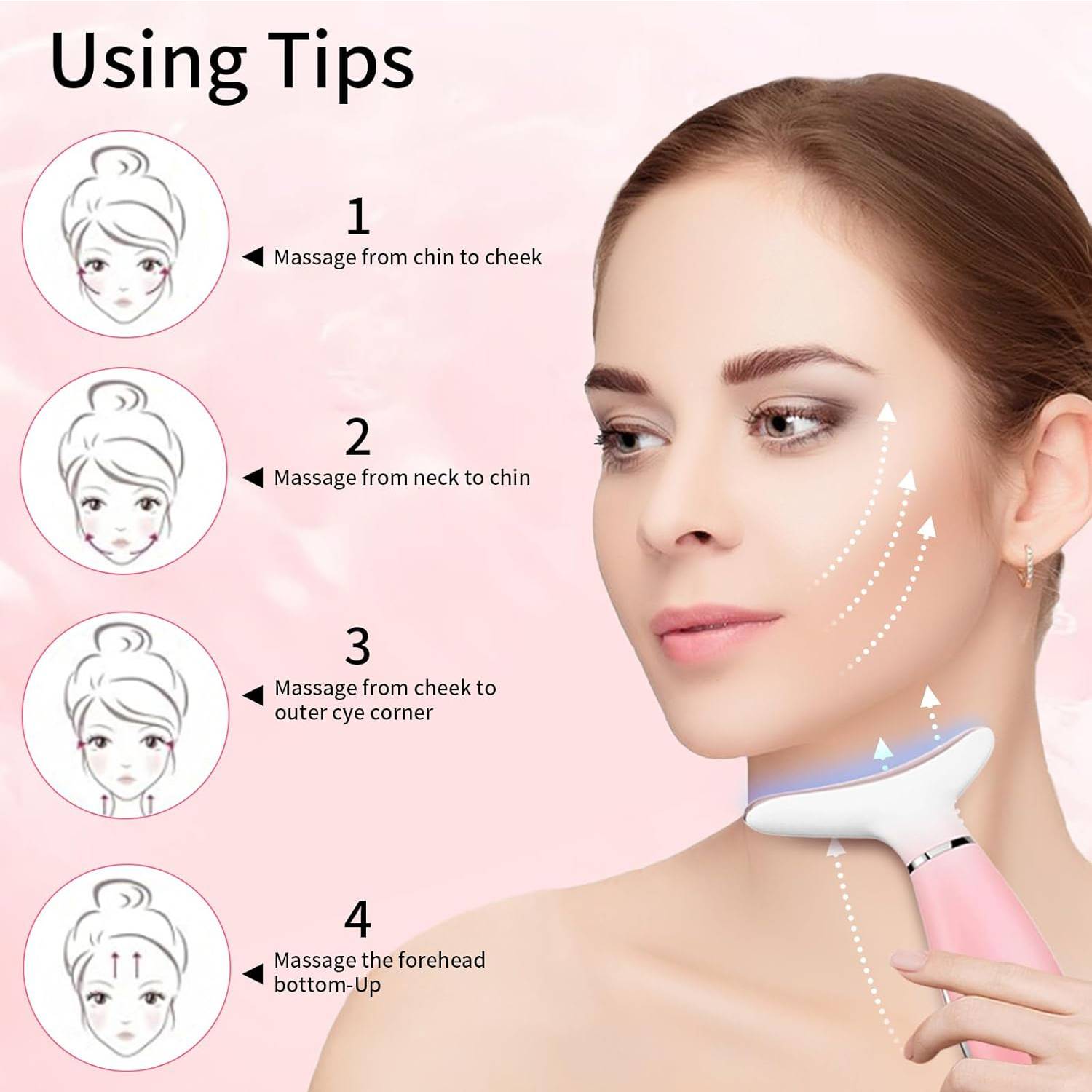 Skin Care Neck Face Massage Tool With Thermals, 3-in-1 Facial Massager by Josla